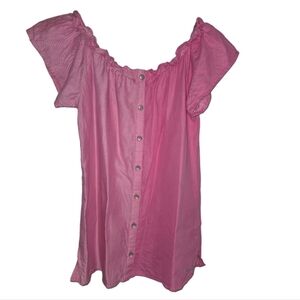 Levi's Colorblock Cotton Blend Pink Blouse